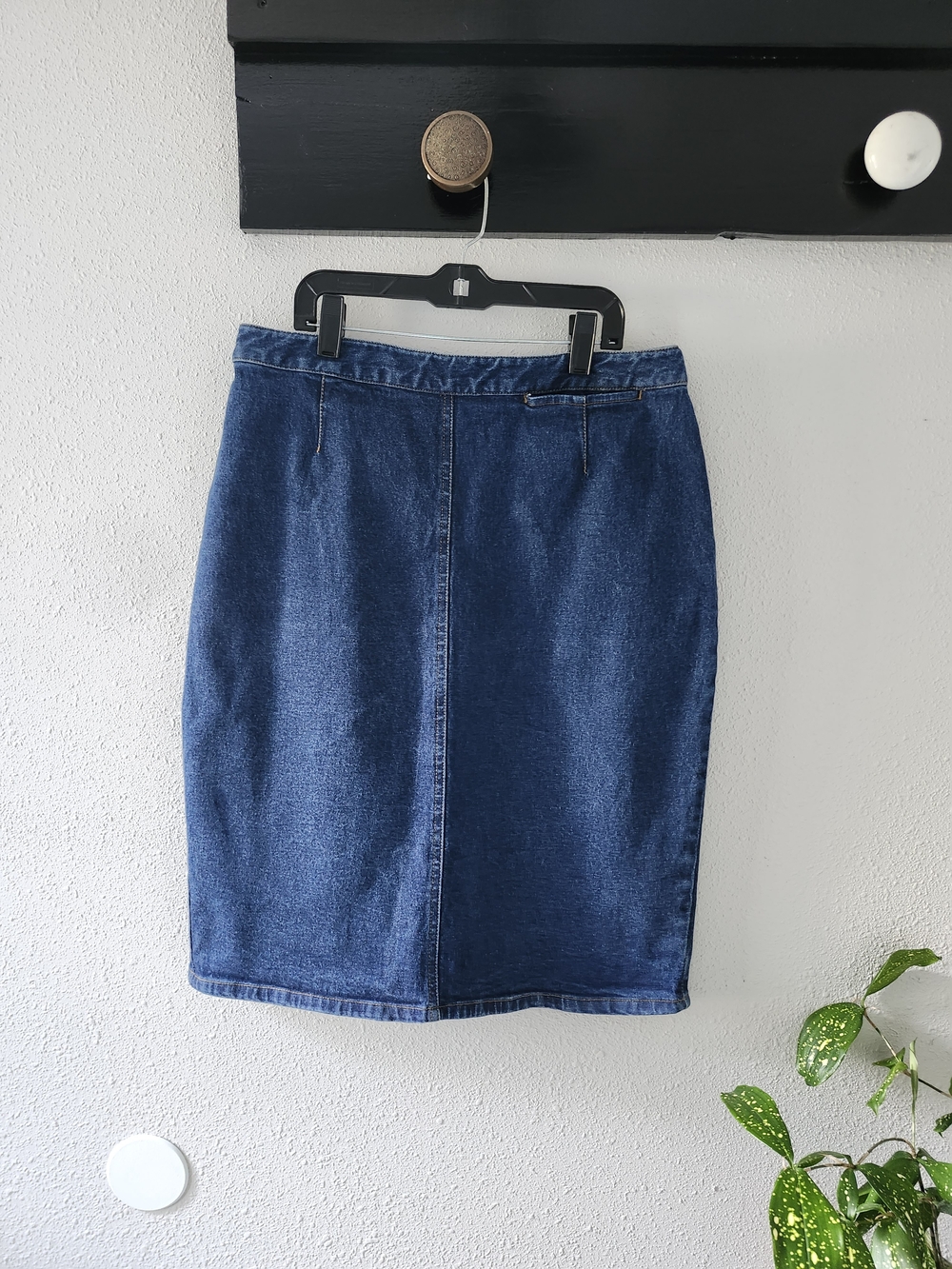 Isaac Mizrahi Dark Blue Denim A-Line Skirt